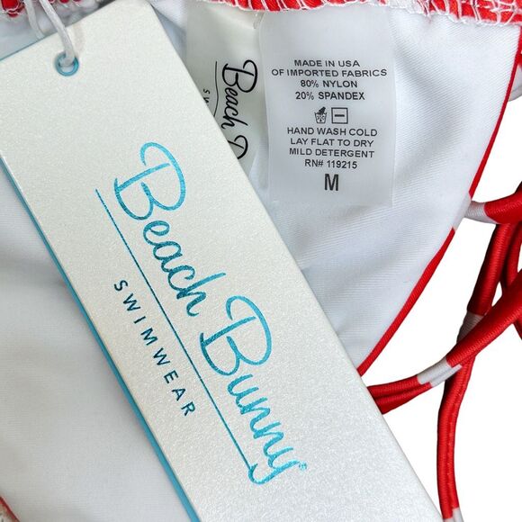 Beach Bunny Swimwear Lady Lace Triangle Bikini Top - Size Medium - Picture 6 of 7